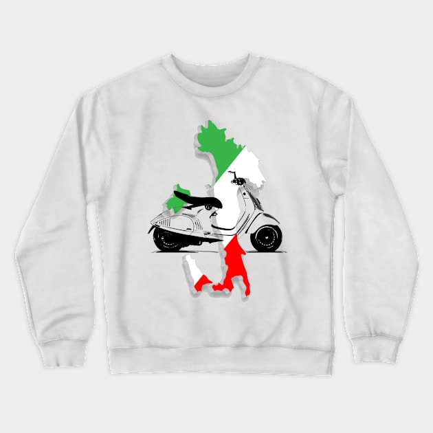 italy flag vespa Crewneck Sweatshirt by hottehue